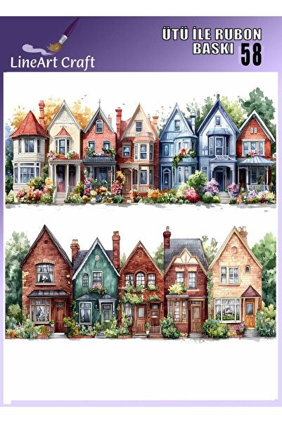 LİNEART Ütü ile Rubon Baskı Transfer No:RB58-30x30cm