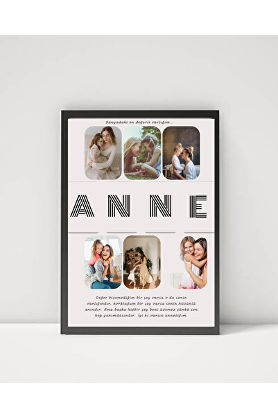 HEDİYECRAFT Kişiye özel fotoğraflı çerçeveli tablo özel gün - anneler günü - ...
