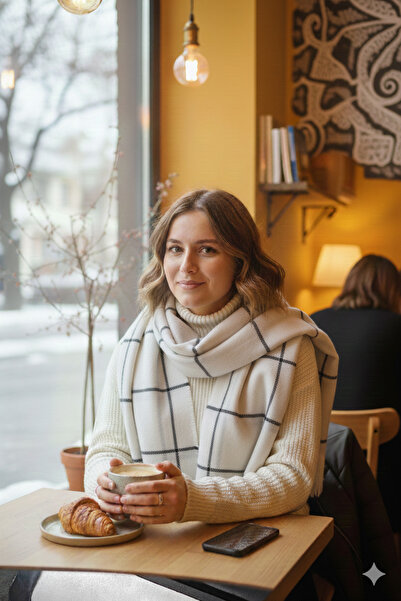 Etoile Studio Patterned Scarf Shoulder Shawl 70X180 cm