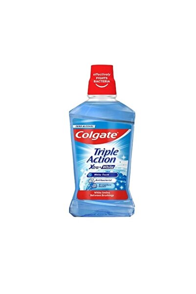 Colgate Apă de gură Triple Action Xtra+White, fără alcool, mentă proaspătă, 500 ml