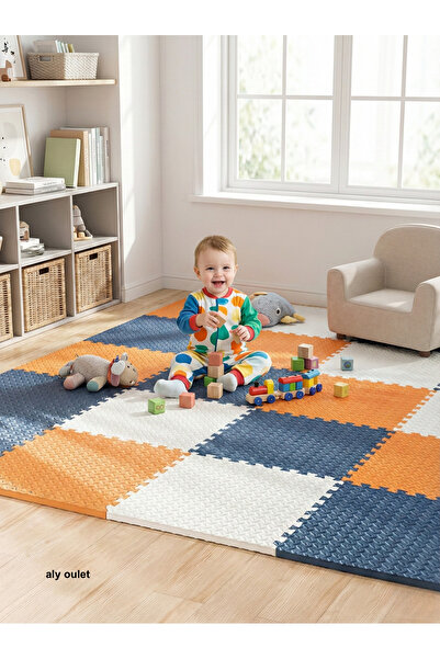 CARPAZAR 12 Parça Premium 50x50 Puzzle Mat - 150x200 cm Kurulumlu Oyun Spor Matı Puzzle Halı Tatami 15m