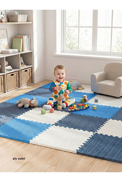 CARPAZAR 12 Parça Premium 50x50 Puzzle Mat - 150x200 cm Kurulumlu Oyun Spor M...