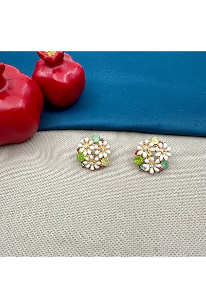 Opia Takı & Aksesuar Floral Jewelled Earrings