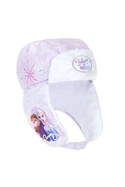OEM Lilac ombre trapper hat with white faux fur 'Frozen' for children 6-8 years
