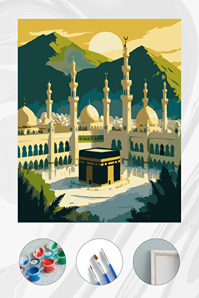 Parloran Sayılarla Boyama 40x50 cm Tuval Seti - Boyaları Ve Fırçaları Dahil -...