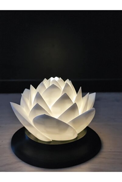 ADA 3D Zarif Lotus Çiçeği Tealight Mumluk - Huzur Meditasyon Odaklı Dekoratif...