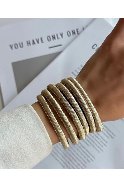 SU PERİSİ TAKI BİJUTERİ Gold 5 Siras Magnetic Bracelet
