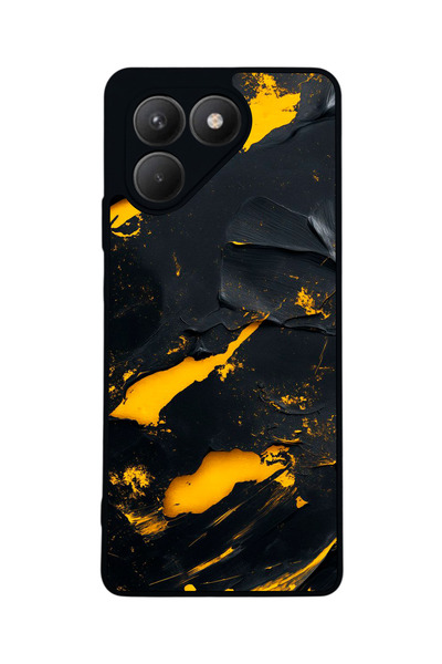 TECNO حافظة سوداء متوافقة مع Pova 7 Matte - سيليكون ناعم، واقي، غطاء ممتص للصدمات