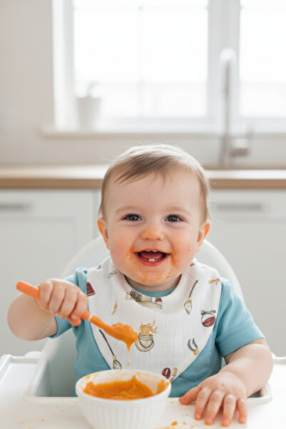 Ponchik 7-Pack 100% Cotton Double Layer Checkered Muslin Baby Drool Bib Scarf