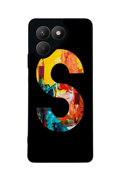 TECNO حافظة سوداء متوافقة مع Pova 7 Matte - سيليكون ناعم، واقي، غطاء ممتص للصدمات