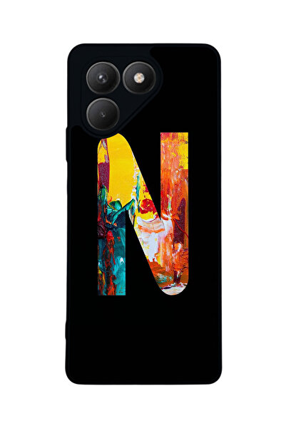 TECNO حافظة سوداء متوافقة مع Pova 7 Matte - سيليكون ناعم، واقي، غطاء ممتص للصدمات