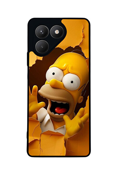 TECNO Pova 7 Matte Compatible Black Case – Soft Silicone, Protective, Shock-A...