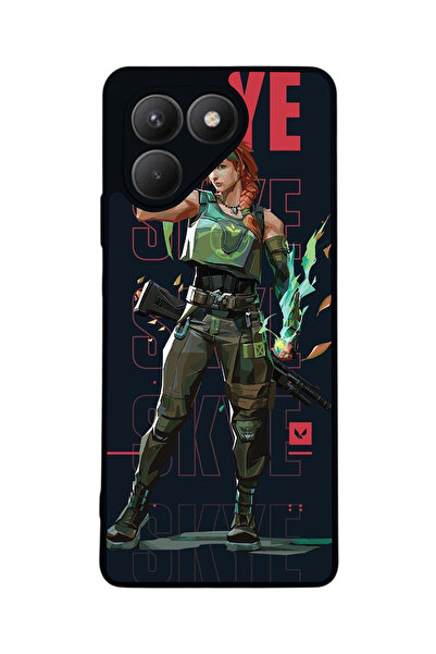 TECNO Pova 7 Matte Compatible Black Case – Soft Silicone, Protective, Shock-A...