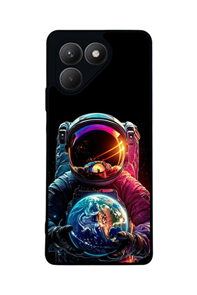 TECNO حافظة سوداء متوافقة مع Pova 7 Matte - سيليكون ناعم، واقي، غطاء ممتص للصدمات