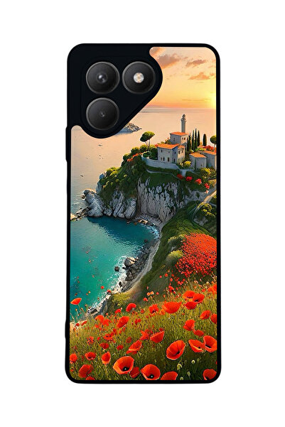 TECNO Pova 7 Matte Compatible Black Case – Soft Silicone, Protective, Shock-A...