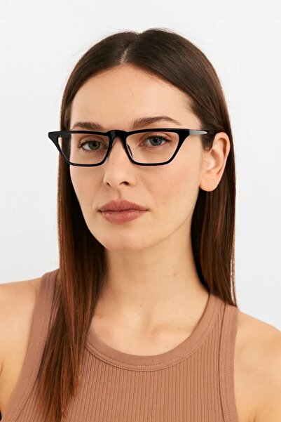 BirYıldızOl Sofia Cat Eye Blue Light Protection Uv400 Filtered Transparent Screen Glasses