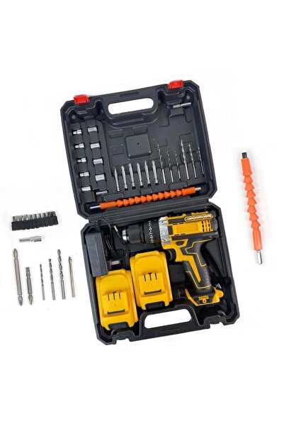 PopZa 48V Cordless Drill, 3/8 Inch Power Drill Set with 2 Lithium Ion Battery...