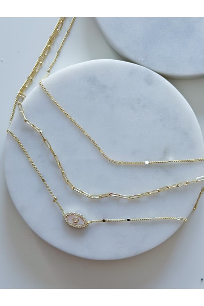 CHARMLUCKY Special Series Eye 3-Piece Chain Necklace