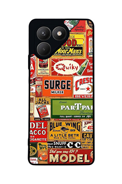 TECNO Pova 7 Matte Compatible Black Case – Soft Silicone, Protective, Shock-A...