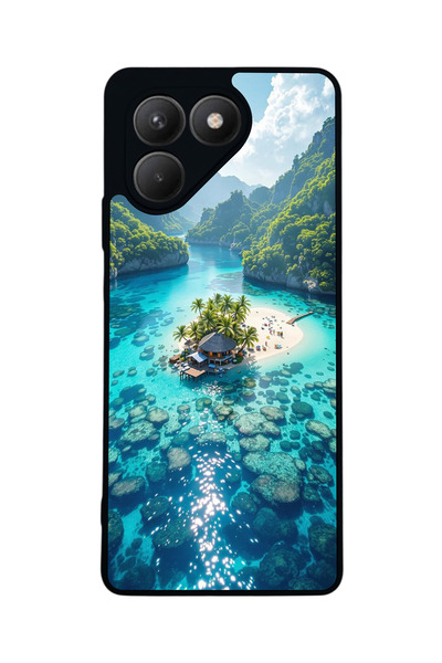 TECNO حافظة سوداء متوافقة مع Pova 7 Matte - سيليكون ناعم، واقي، غطاء ممتص للص...