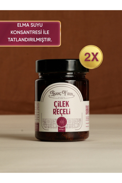İNANÇ FIRIN Çilek Reçeli 2x400 g | Elma Suyu Konsantreli