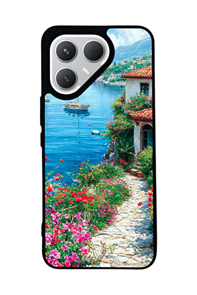 TECNO حافظة سوداء متوافقة مع هاتف Pova 7 Pro – سيليكون ناعم، واقي، غطاء ممتص للصدمات