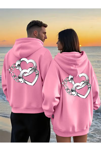 NEVERMIND Combinație pentru cuplu iubit cu glugă Swea tricou – Forever&Togeth...