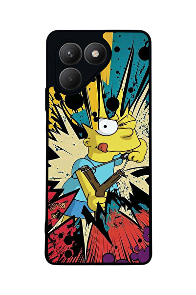 TECNO حافظة سوداء متوافقة مع Pova 7 Matte - سيليكون ناعم، واقي، غطاء ممتص للصدمات