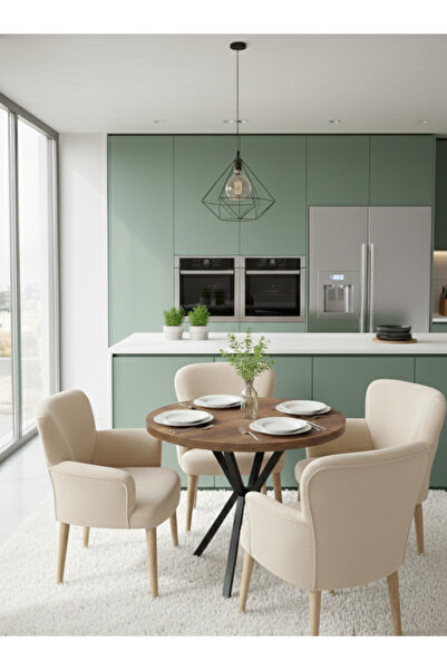 Kırlenta BERJER MASA MUTFAK TAKIMI KOLTUK SANDALYE KAFE MUTFAK SALON KOLTUĞU