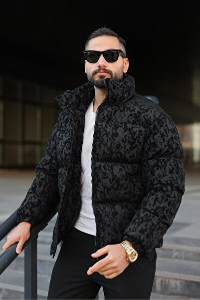 MİS MODA Jachetă de iarnă pentru bărbați, cu imprimeu flocat