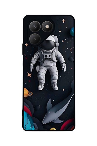 TECNO حافظة سوداء متوافقة مع Pova 7 Matte - سيليكون ناعم، واقي، غطاء ممتص للصدمات