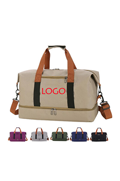 Generic Custom Logo Independent Shoe Compartment Duffel Gym Bag Waterproof Dry/Wet Separation