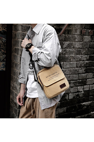 Generic Mini vintage unisex canvas crossbody sling bag