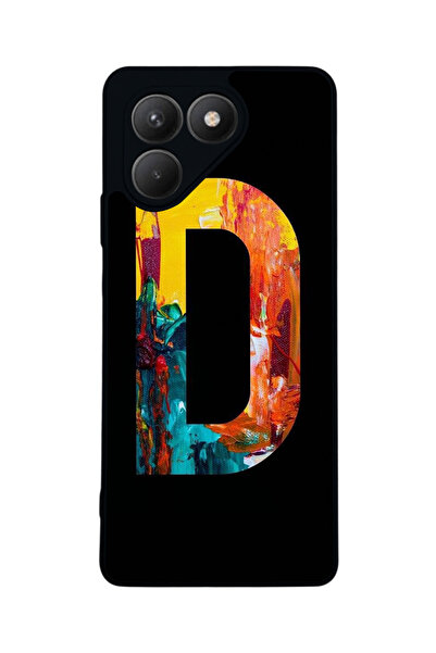 TECNO Pova 7 Matte Compatible Black Case – Soft Silicone, Protective, Shock-A...