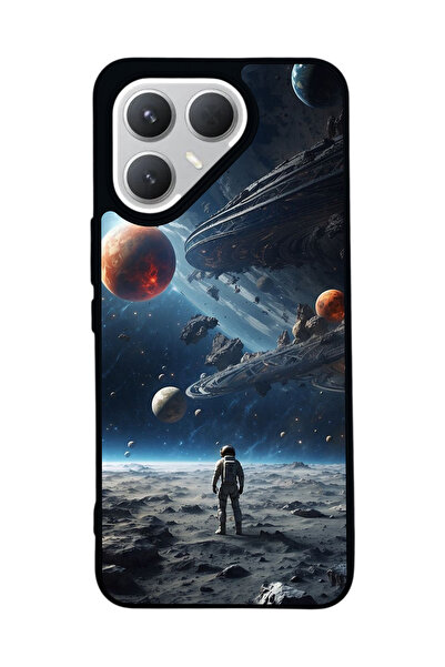 TECNO حافظة سوداء متوافقة مع هاتف Pova 7 Pro – سيليكون ناعم، واقي، غطاء ممتص للصدمات