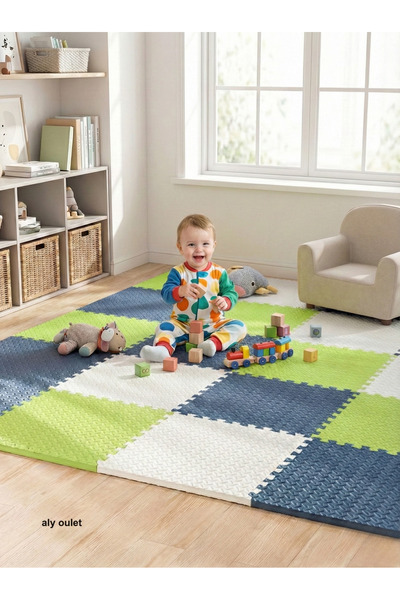 CARPAZAR 6 Parça Premium 50x50 Puzzle Mat - 100x150 cm Kurulumlu Oyun Spor Ma...