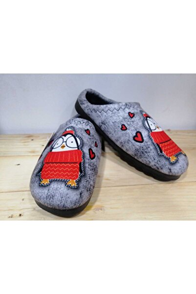 GEZER YENİ SEZON RAHAT TABAN PAMUKLU ÖZEL KUMAŞLI PENGUEN DESENLİ KADIN KIŞLI...