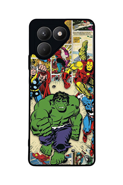 TECNO Pova 7 Matte Compatible Black Case – Soft Silicone, Protective, Shock-A...