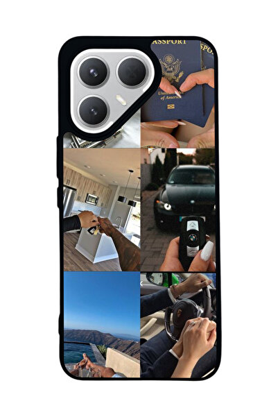 TECNO حافظة سوداء متوافقة مع هاتف Pova 7 Pro – سيليكون ناعم، واقي، غطاء ممتص للصدمات