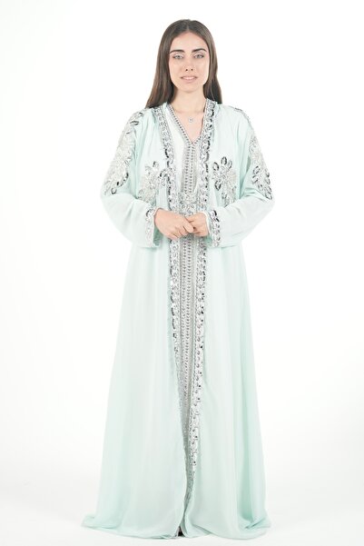 al bent al sharqieh فستان قفطان مطرز بحزام