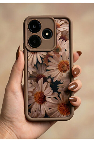 Rivor Xiaomi Redmi 13 Uyumlu Kılıf Kamera Korumalı Vintage Papatya Desenli Ka...