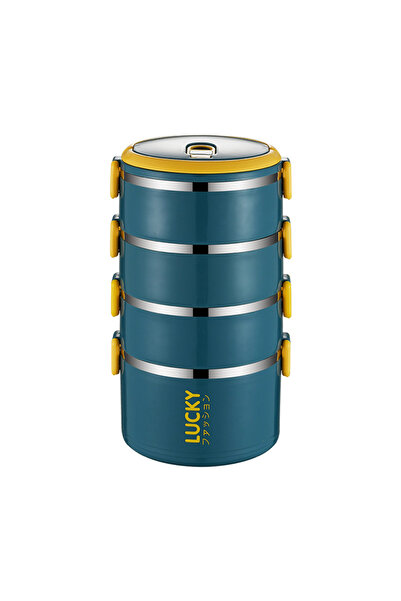 Generic Sealed Insulated Stainless Steel Lunch Box with Lid - Microwaveable Bento