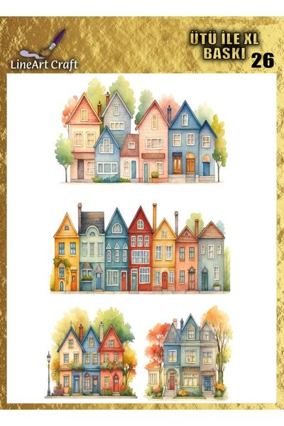 LİNEART Ütü ile Rubon Baskı Transfer Büyük Boy No:RBX26-35x50cm