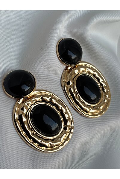 lotusbybuket تصميم خاص VIP أقراط ذهبية كبيرة الحجم مرصعة بالأحجار الطبيعية