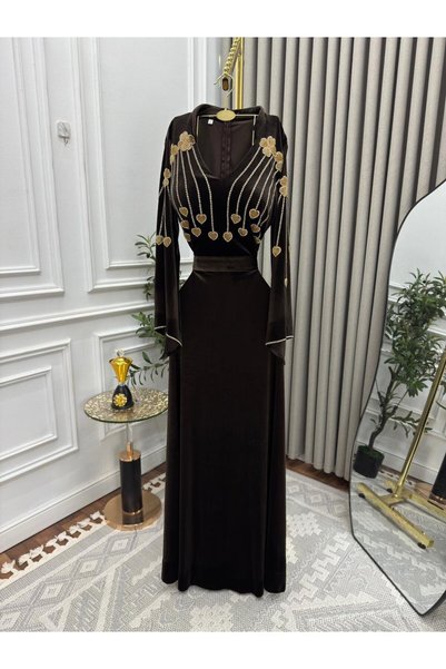 leen fashion velvet dress