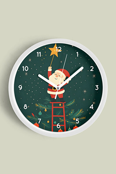 JHAAR ساعة حائط مزخرفة بطابع السنة الجديدة - هدية رأس السنة وتصميم عصري - 30 ...