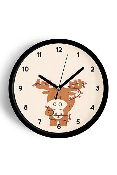 JHAAR ساعة حائط مزخرفة بطابع السنة الجديدة - هدية رأس السنة وتصميم عصري - 30 ...