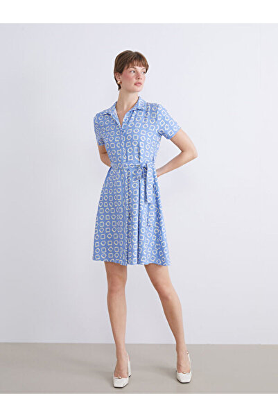 LC Waikiki Esvab • Modern & Distinctive Embroidered Mini Shirt Dress