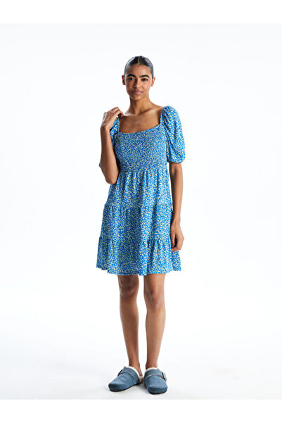 LC Waikiki Women's Boat Neck Floral Dress