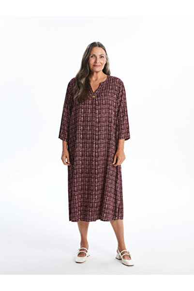 LC Waikiki Cowl Neck Patterned Dress